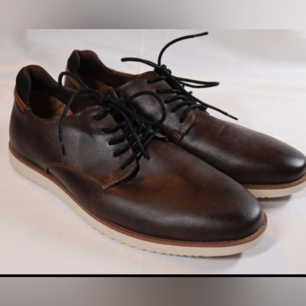 Dr. Scholl's Men's Brown Size 11 Wide Sync Cap Toe Oxford Shoes